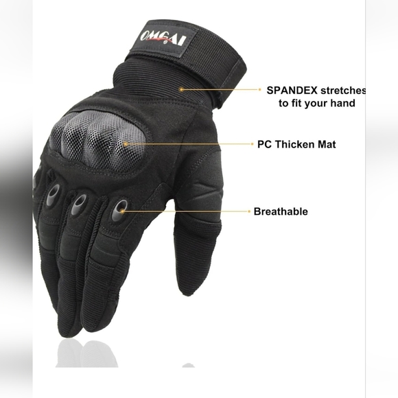TACTICAL HARD KNUCKLE GLOVES L SIZE OMGAI - Picture 3 of 7